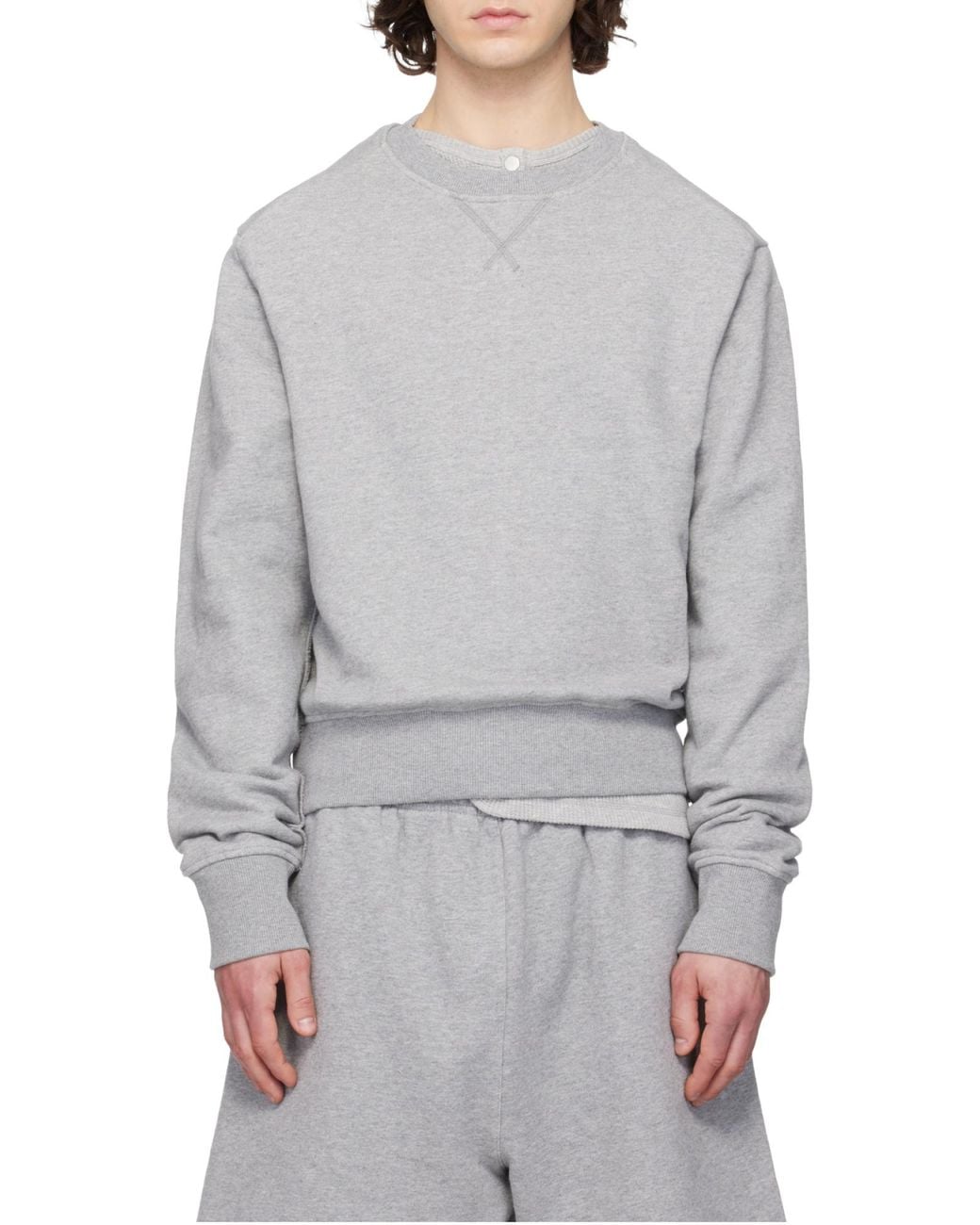 Entire studios Gray Crew Neck Sweatshirt for men
