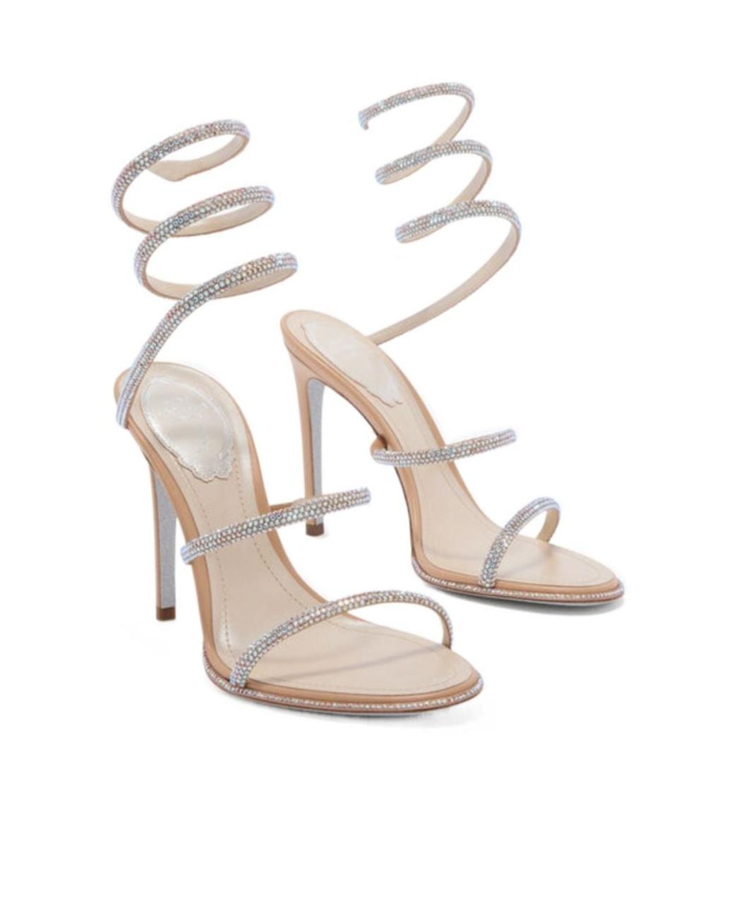 Rene Caovilla White Cleo Apricot Sandal