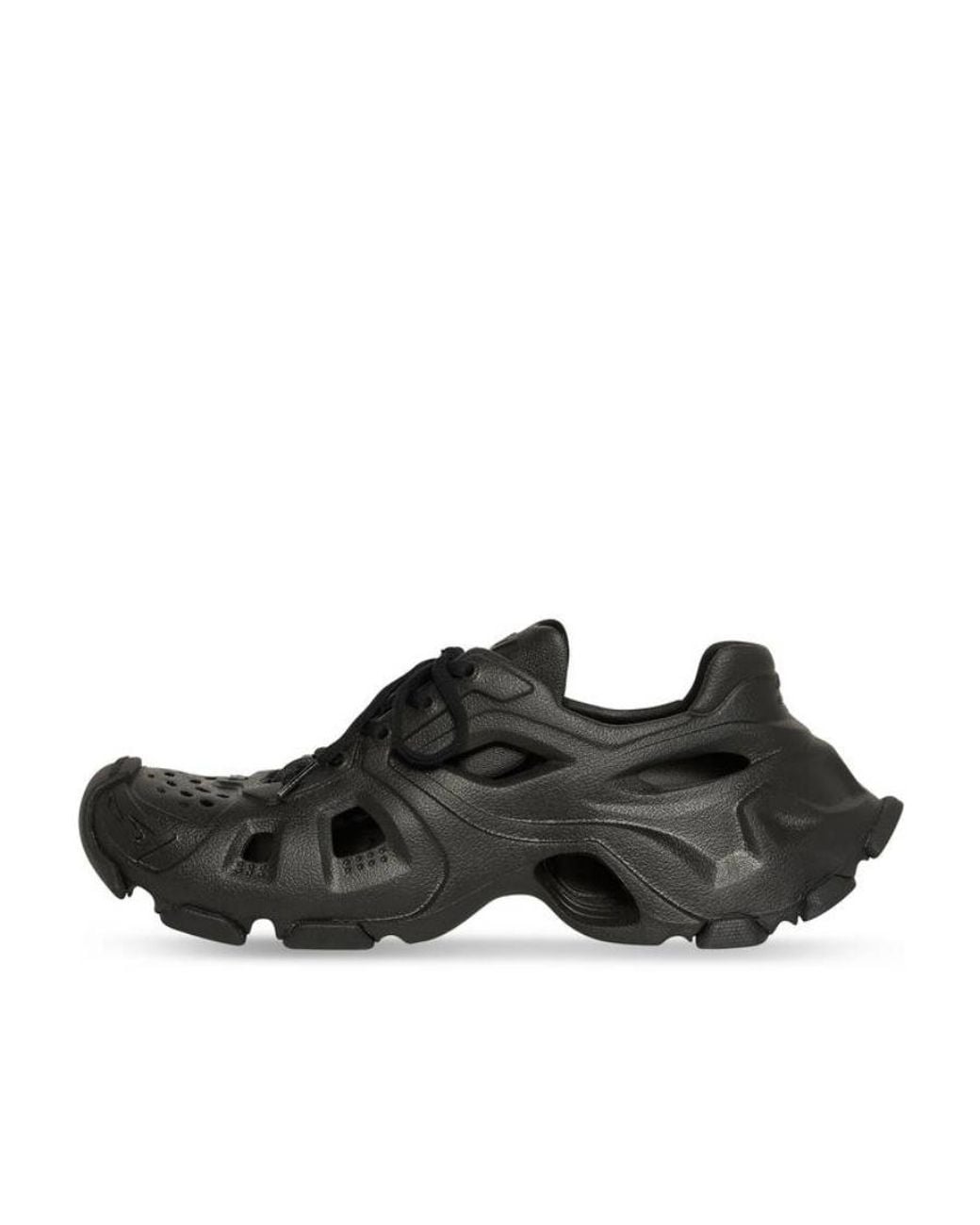 Balenciaga Black Hd Laced Cut-Out Sneakers