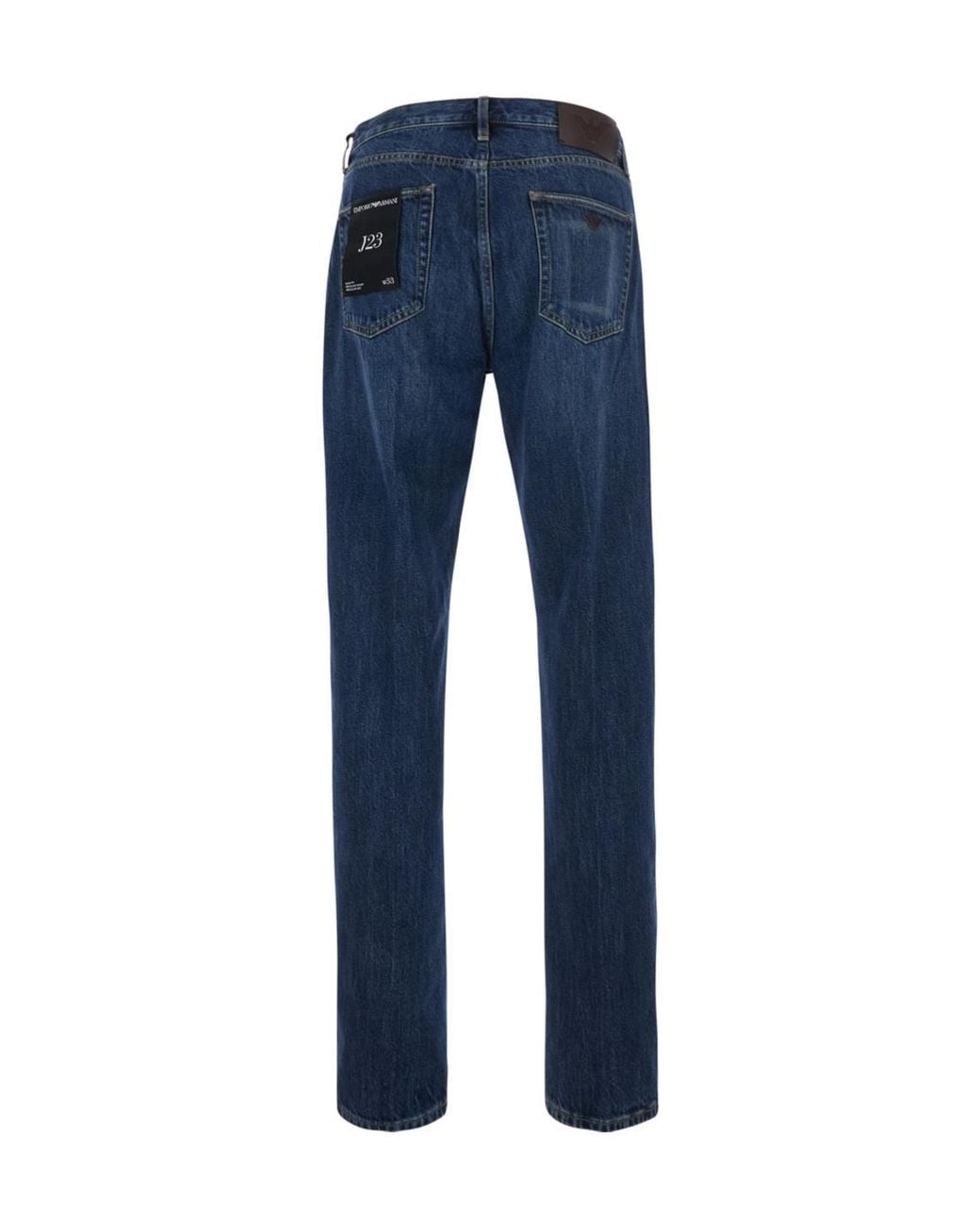 Emporio Armani Blue Slim-Fit Five-Pocket Jeans for men