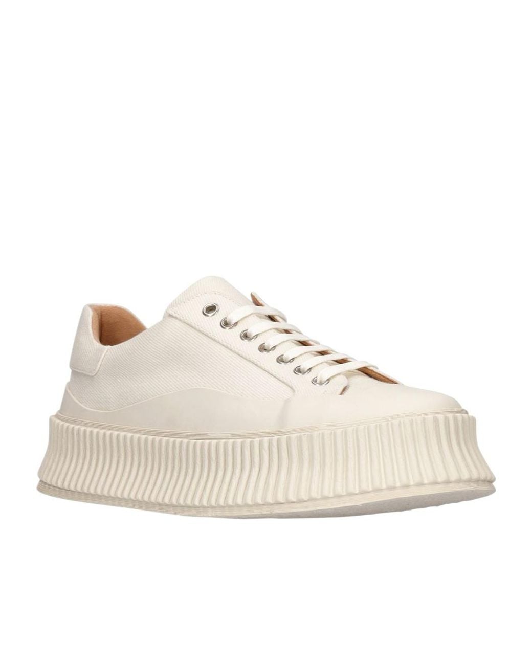 Jil Sander Natural 40Mm Vulcanized Canvas Sneakers