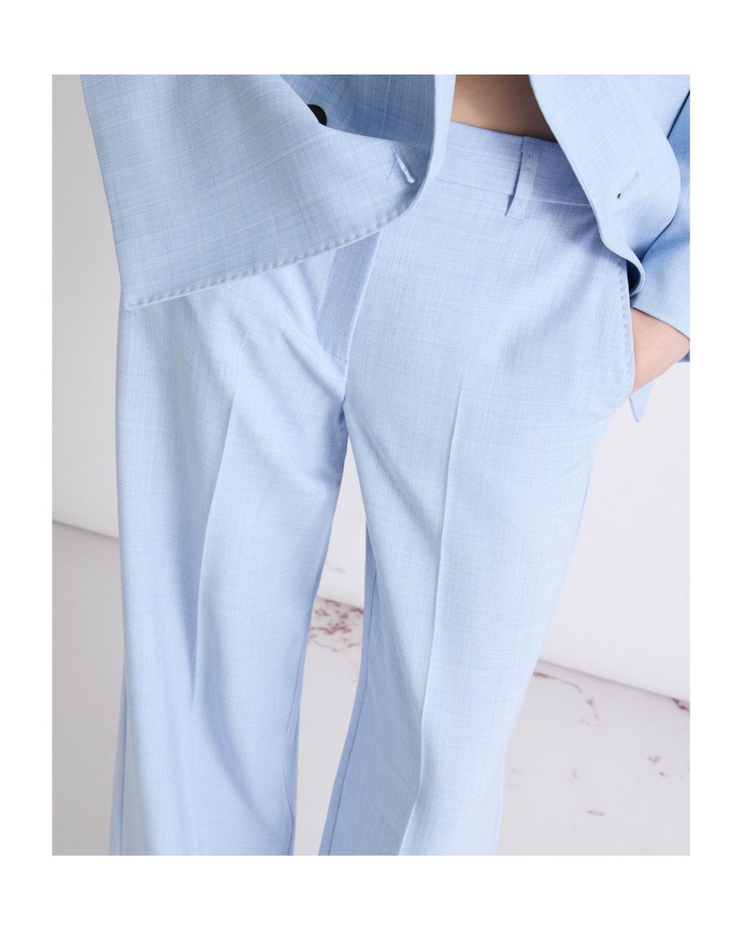 Marella Blue Casual Pants With Belt Loops