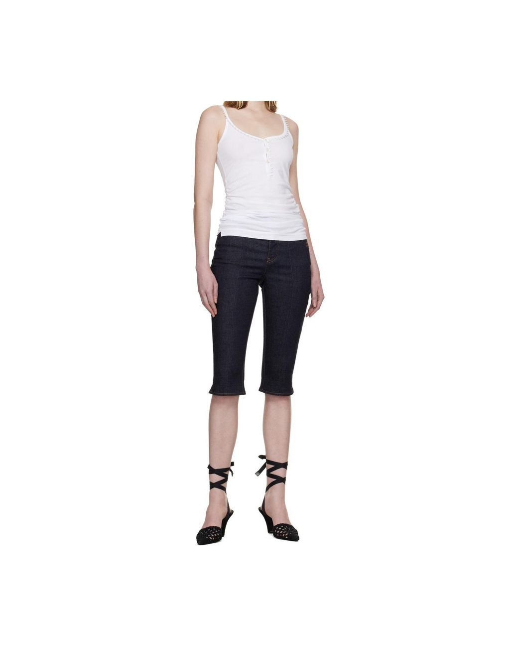 Jacquemus White Le Debardeur Clavela Sleeveless Tank Top