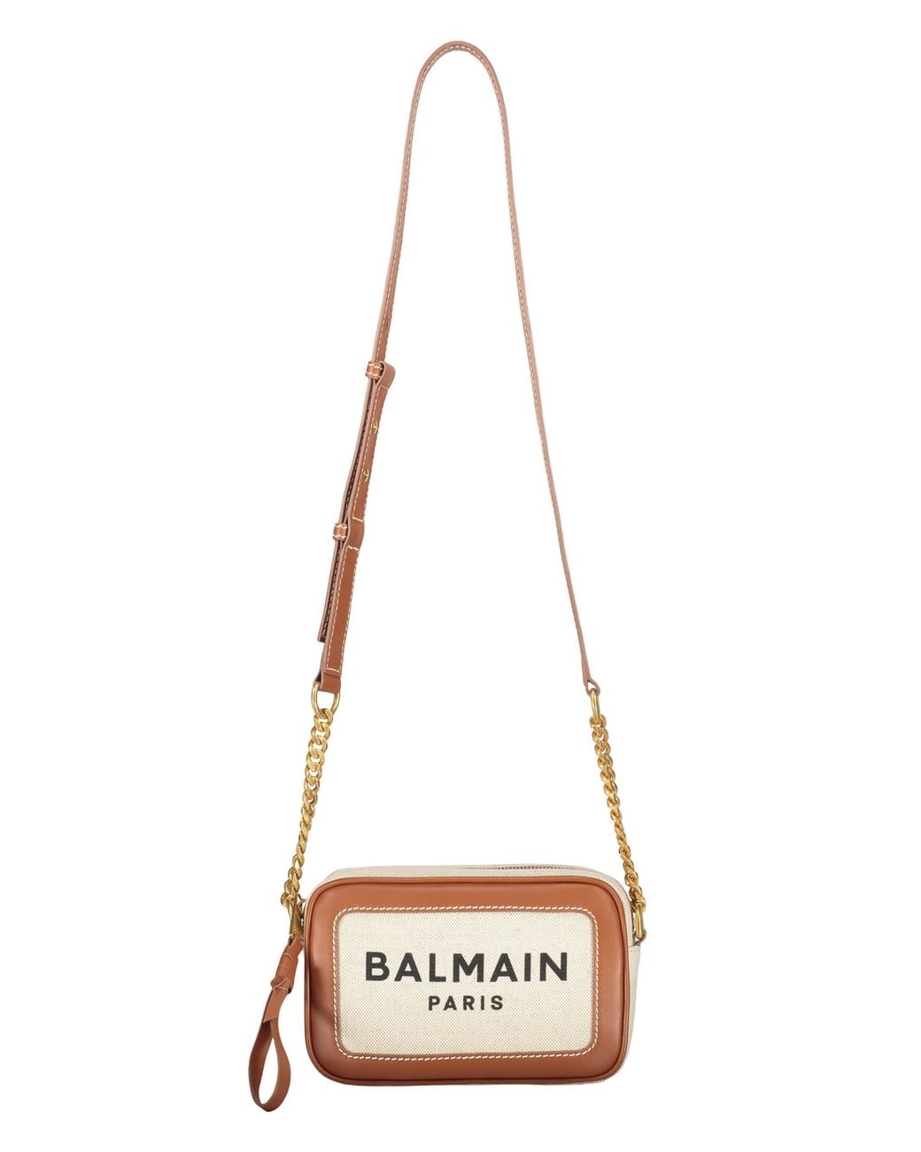 Balmain Brown B-Army 18 Zipped Camera Bag