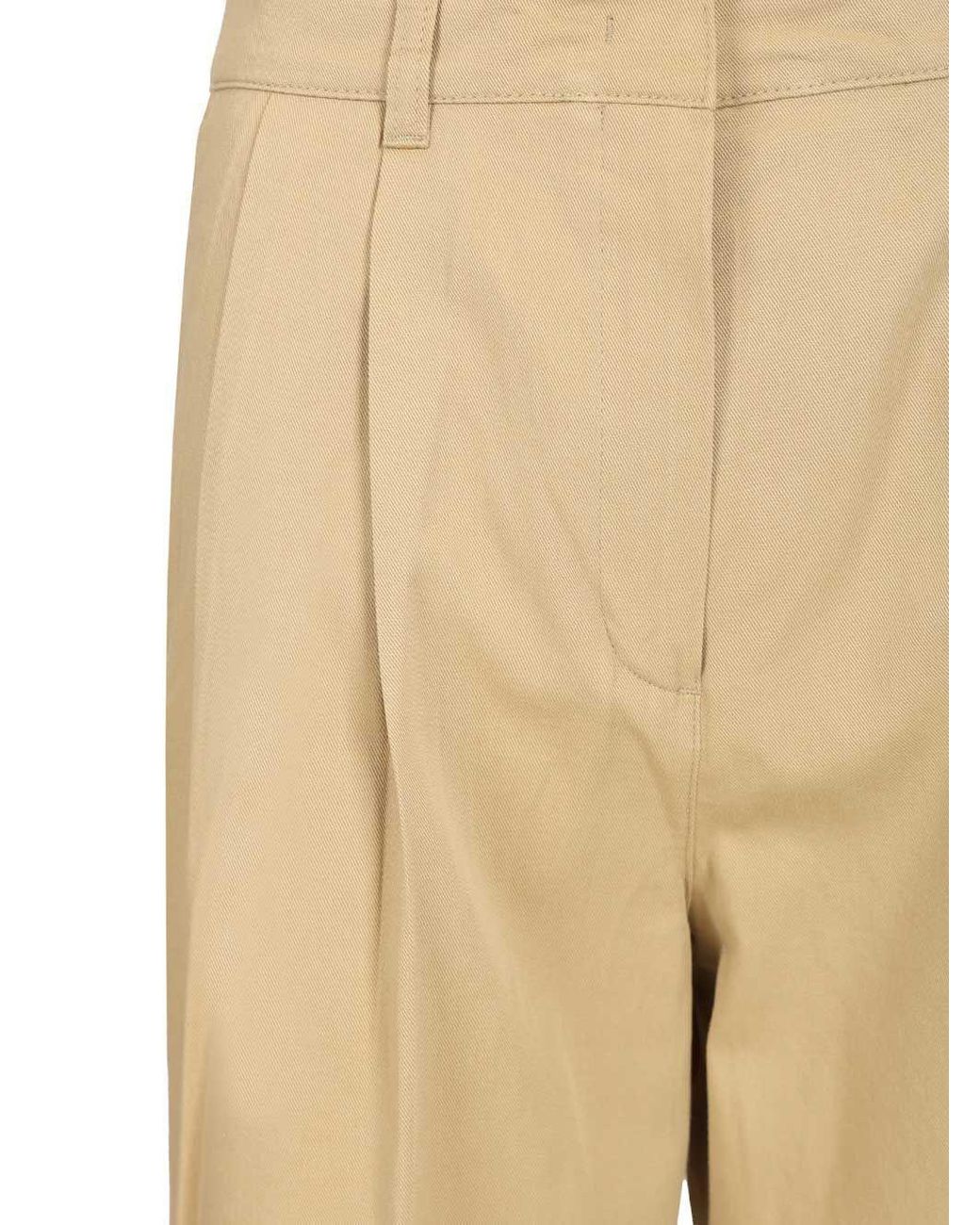 DUNST Natural Double Pleated Chino Pants
