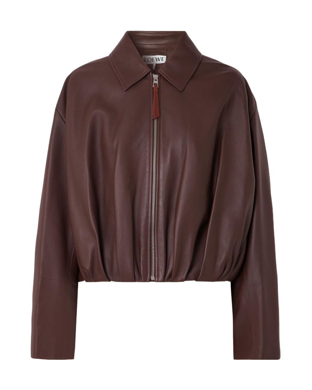 Loewe Brown Balloon Leather Jacket