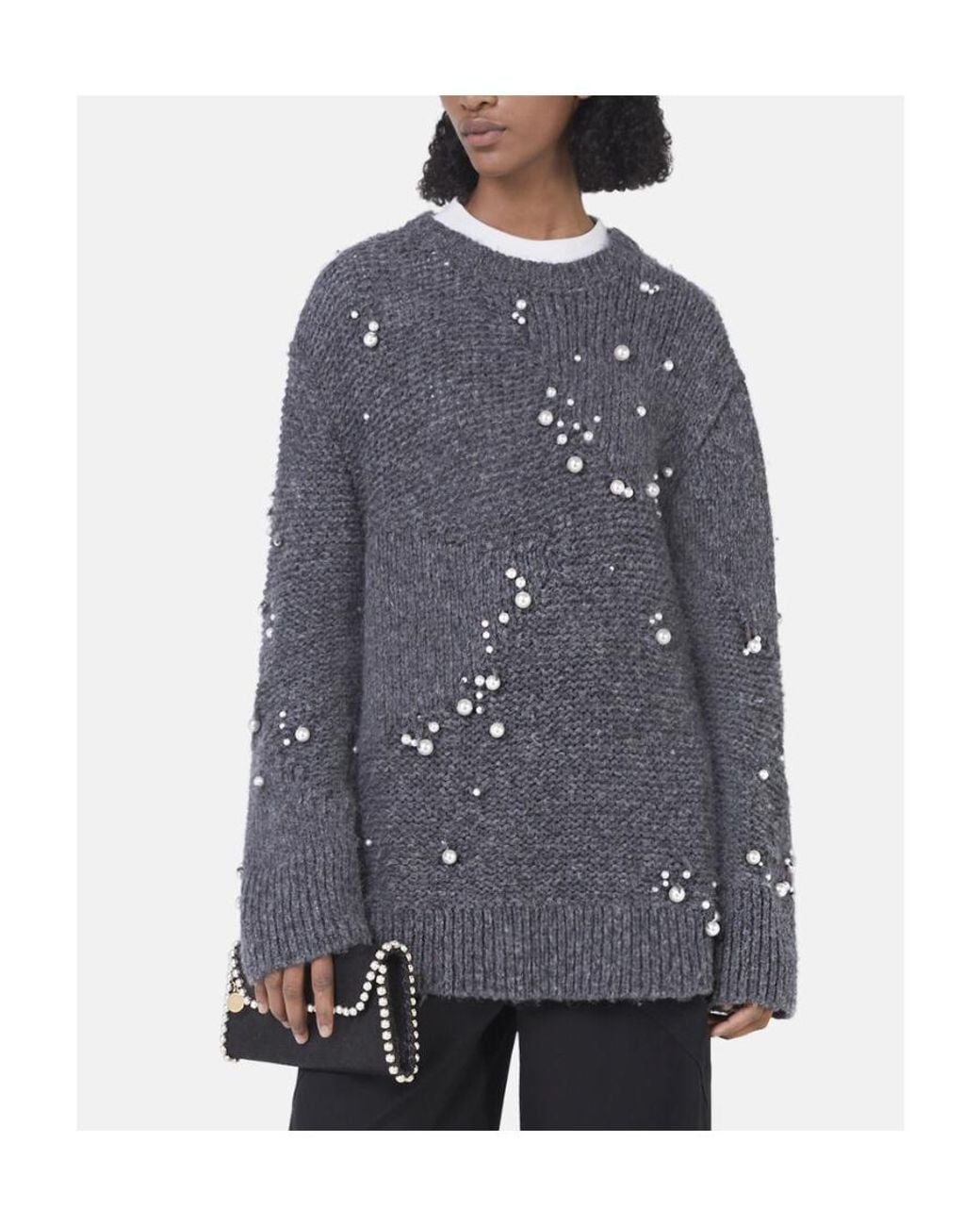 Stella McCartney Black Embellished Crewneck Long-Sleeved Jumper