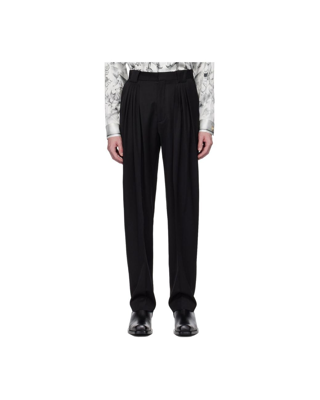 Casablanca Gray Five Pleat Trousers for men
