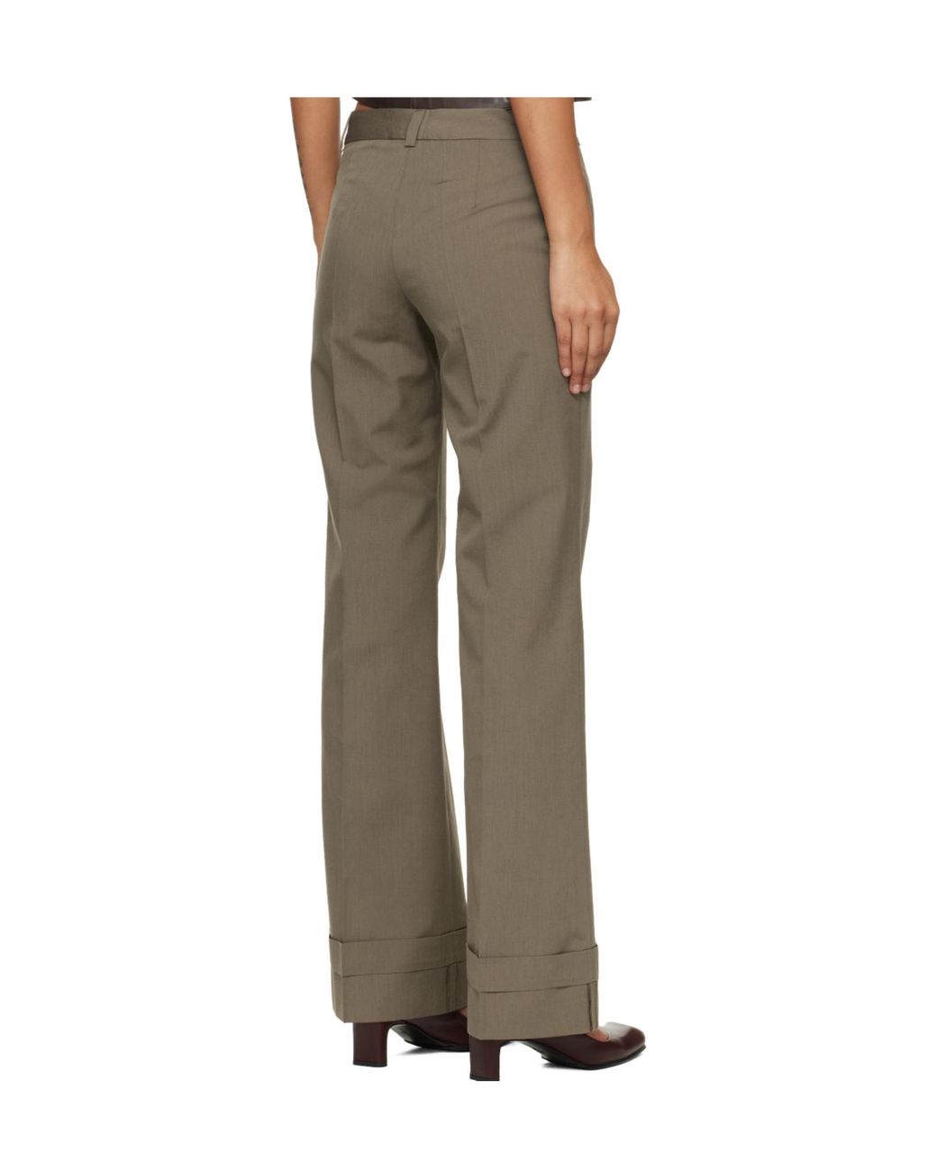 Our Legacy Green Wool Blend High-Waisted Casual Pants