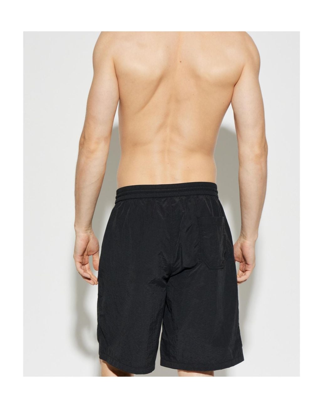 AllSaints Black Drawstring Swimming Trunks for men