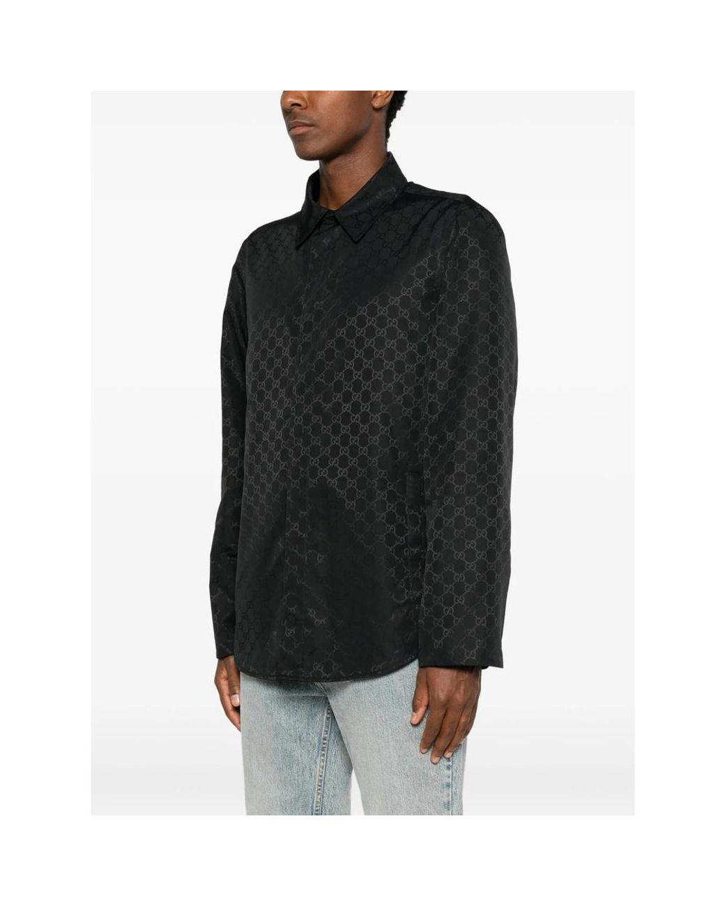 Gucci Black Spw Quilted Collar Jacket for men
