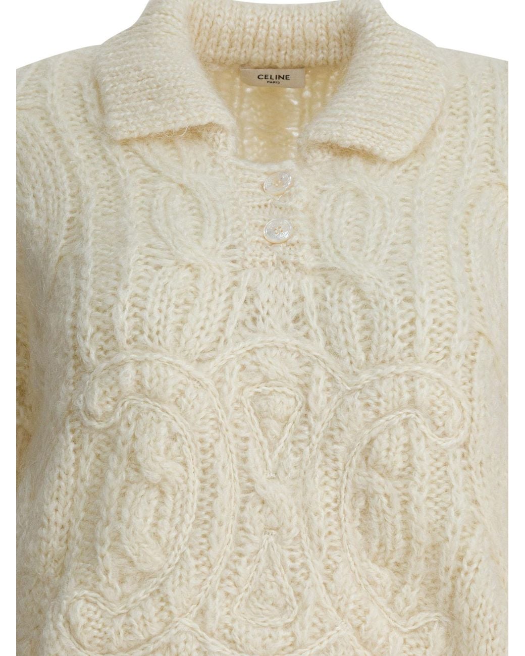 Céline White Sweater