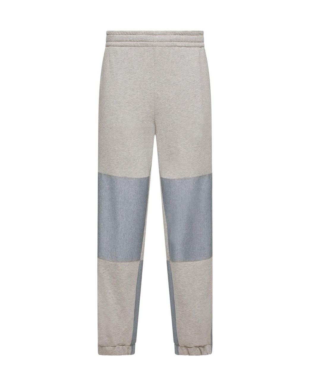 Moncler Gray Cotton Chambray Track Pants for men