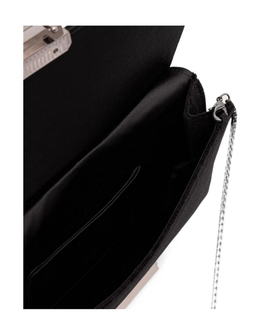 Emporio Armani Black Logo-Plaque Chain-Strap Cross Body Bag
