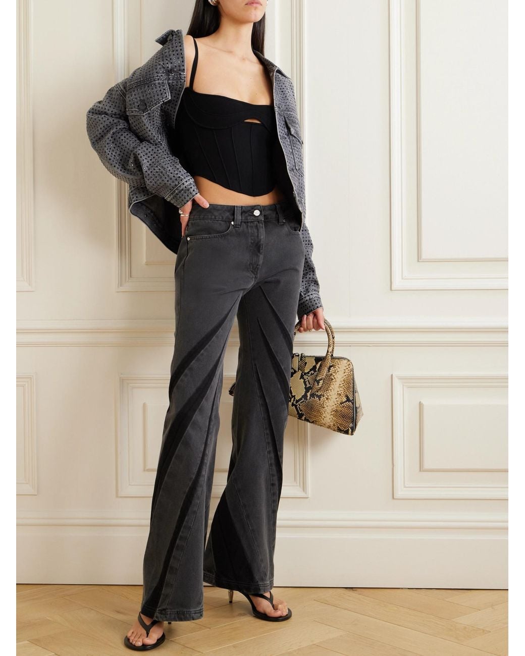 Mugler Black Fitted Top