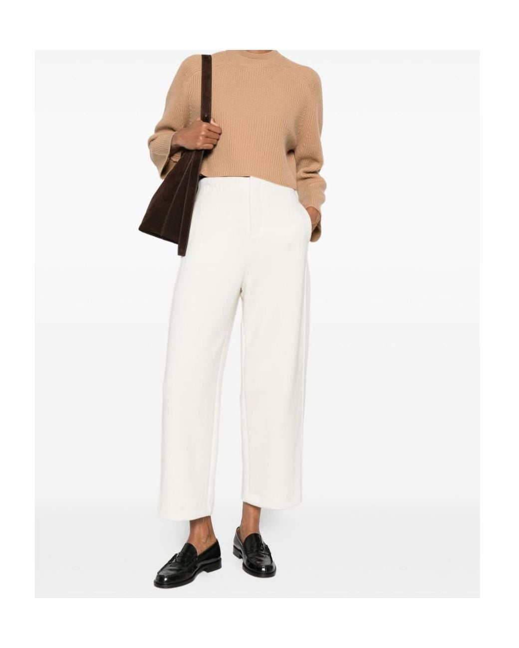Max Mara White High-Waist Trousers