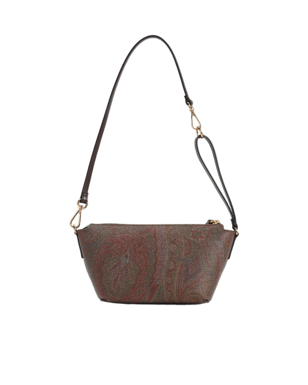 Etro Brown Zippered Shoulder Bag