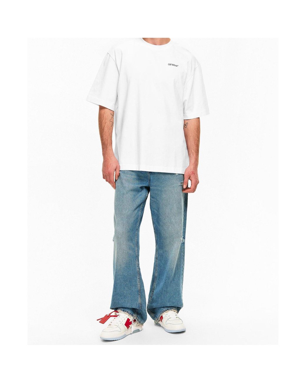 Off-White c/o Virgil Abloh White Logo Short-Sleeved T-Shirt for men