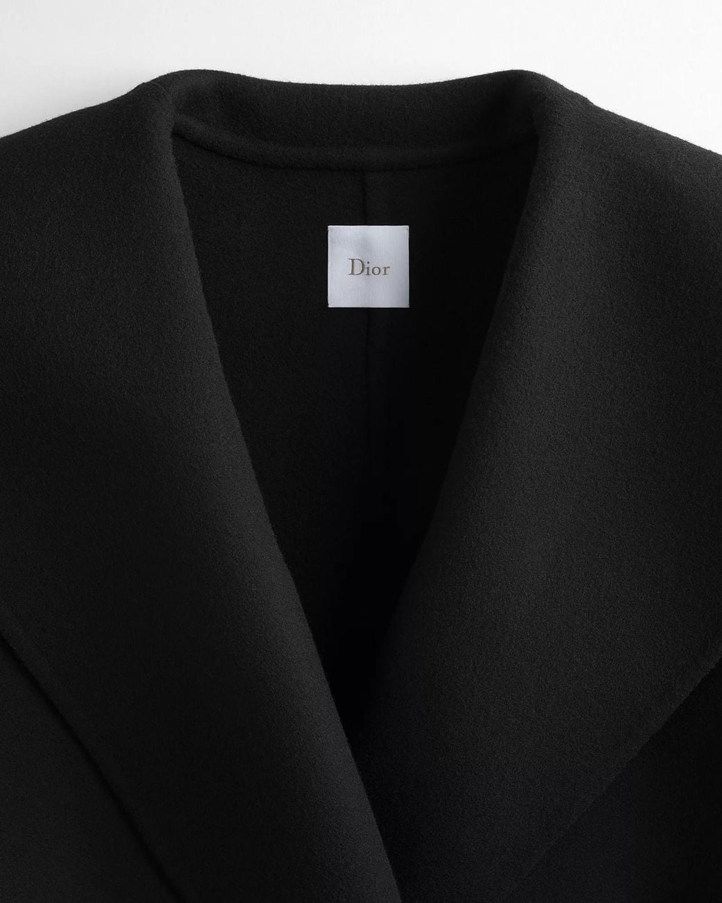 Dior Black Long-Sleeved Wool And Cashmere Coat