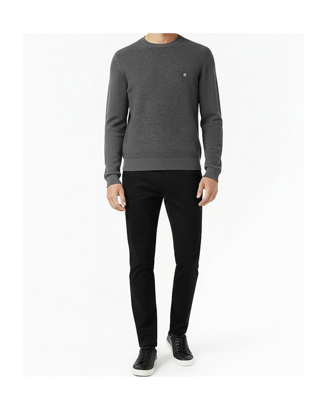 Boss Black Crew-Neck Knit Sweater for men