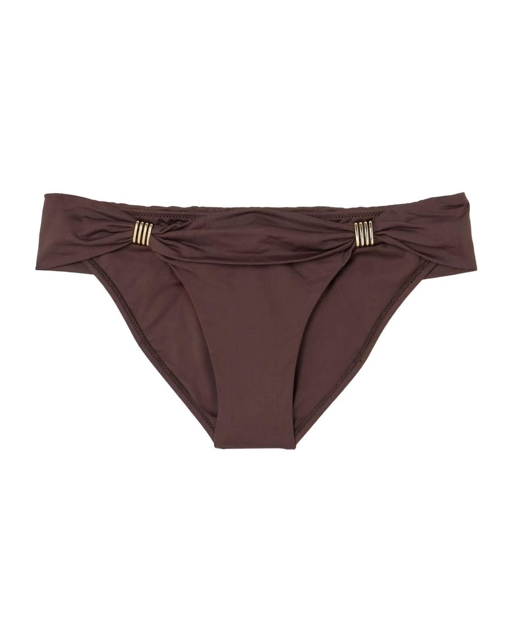 Melissa Odabash Brown Mid-Rise Bikini Bottoms