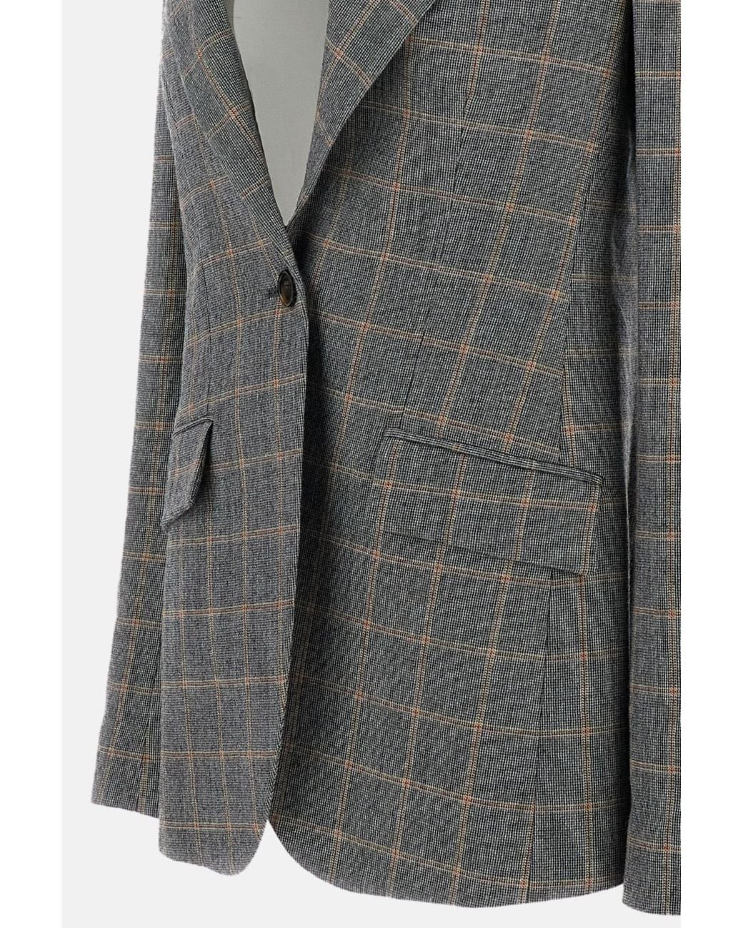 Stella McCartney Black Checked Slim Fit Blazer