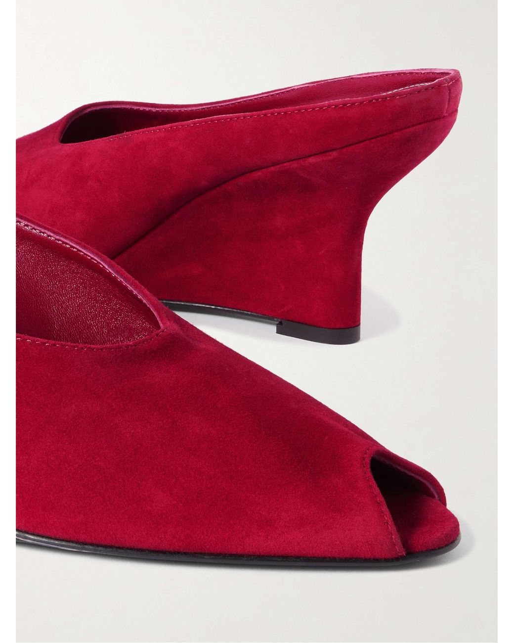 Totême Red 90Mm Peep Toe Heeled Sandals