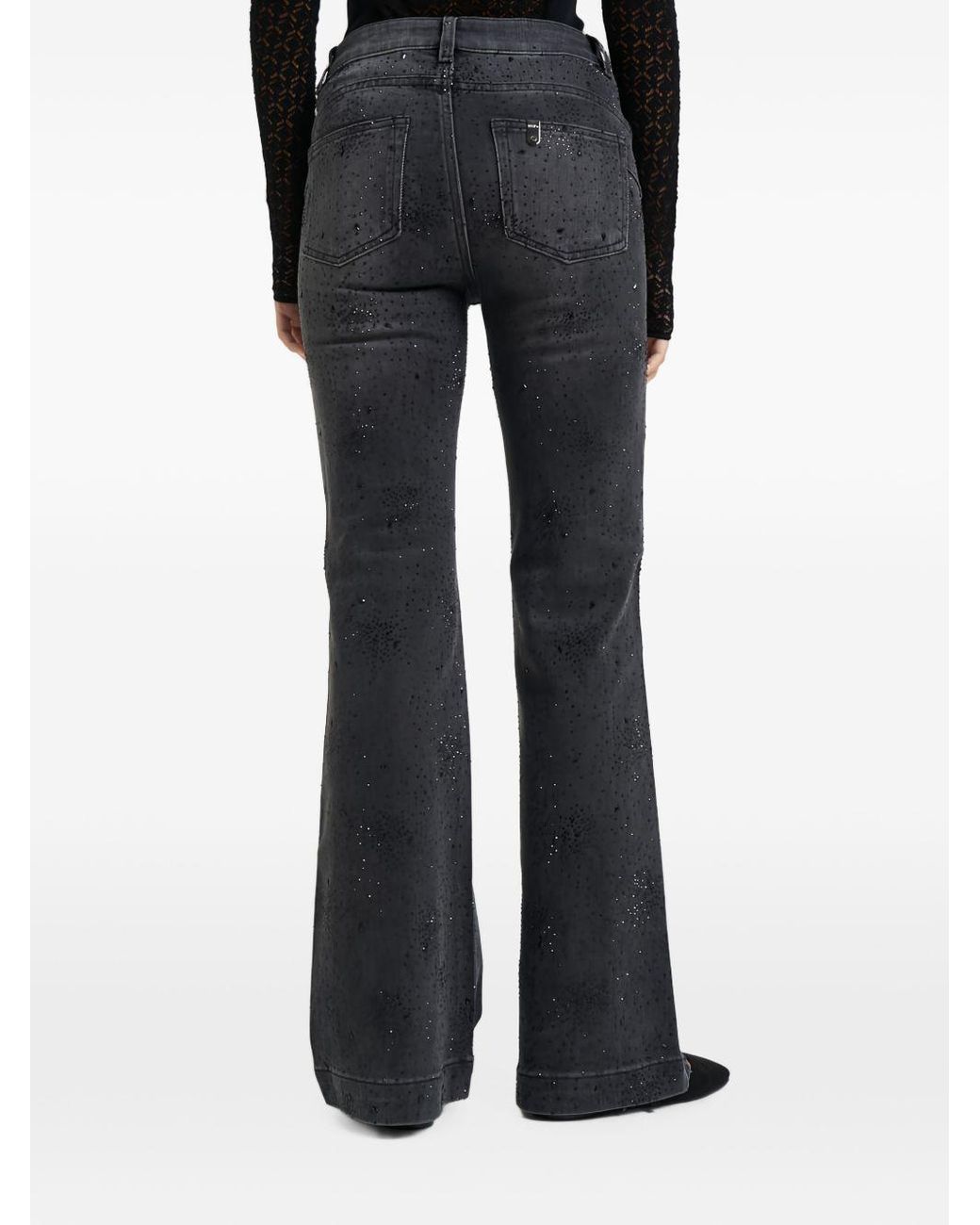 Liu Jo Blue Embellished Flared Jeans
