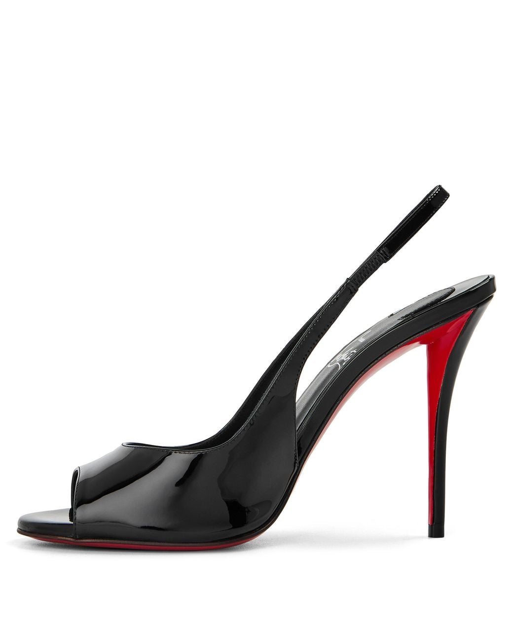 Christian Louboutin Black Platform Slingback Pumps