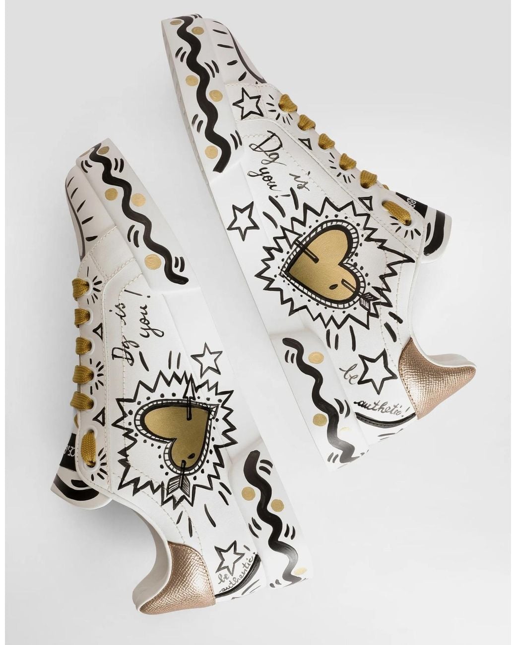 Dolce & Gabbana White Portofino Low-Top Sneakers