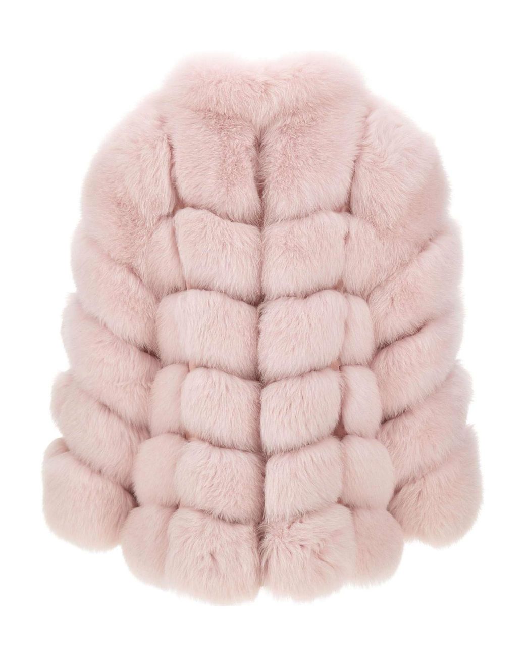 FRAME Pink Fox Fur Coat