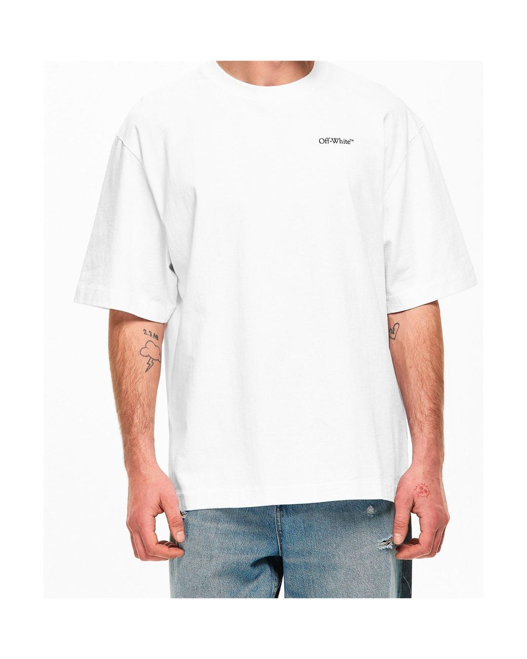 Off-White c/o Virgil Abloh White Logo Short-Sleeved T-Shirt for men