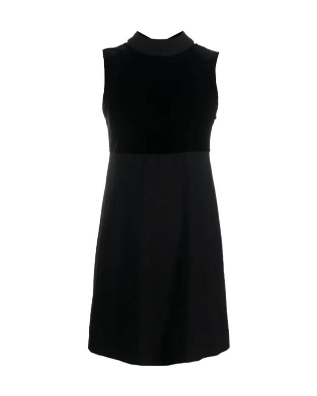 Staud Black Quant Bow-Detail Mini Dress