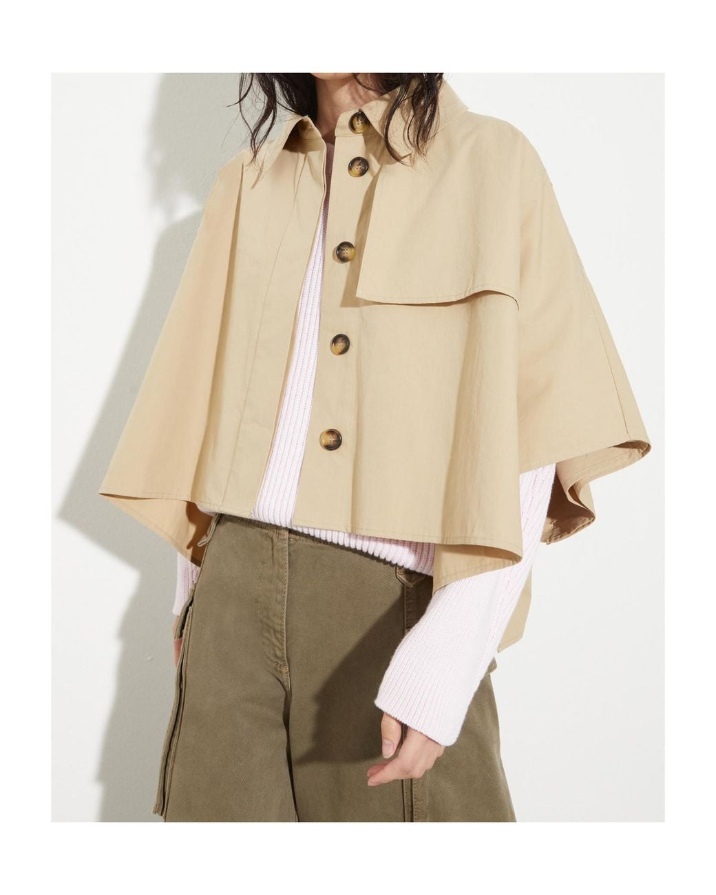 MAX&Co. Natural Single Breasted Cape