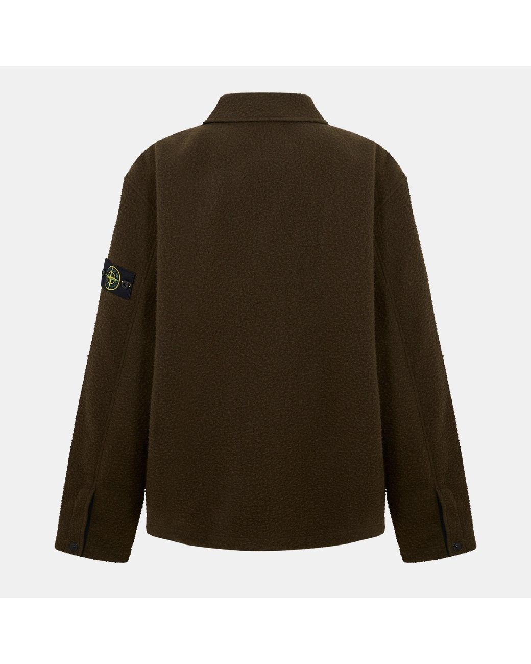 Stone Island Green Wool Overshirt for men