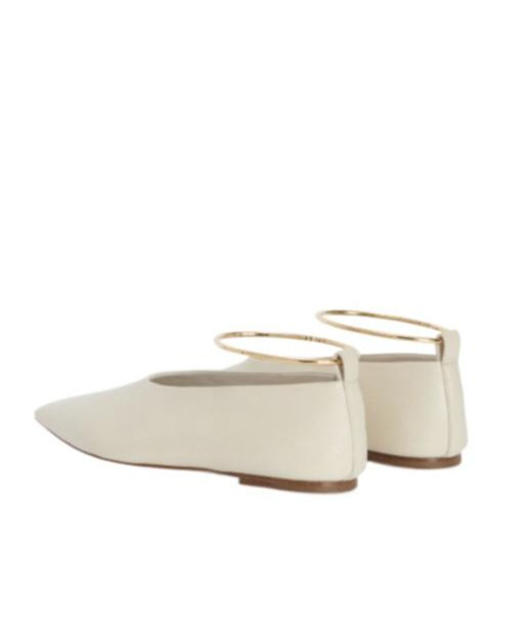 Jil Sander White Pointed Toe Ballerinas