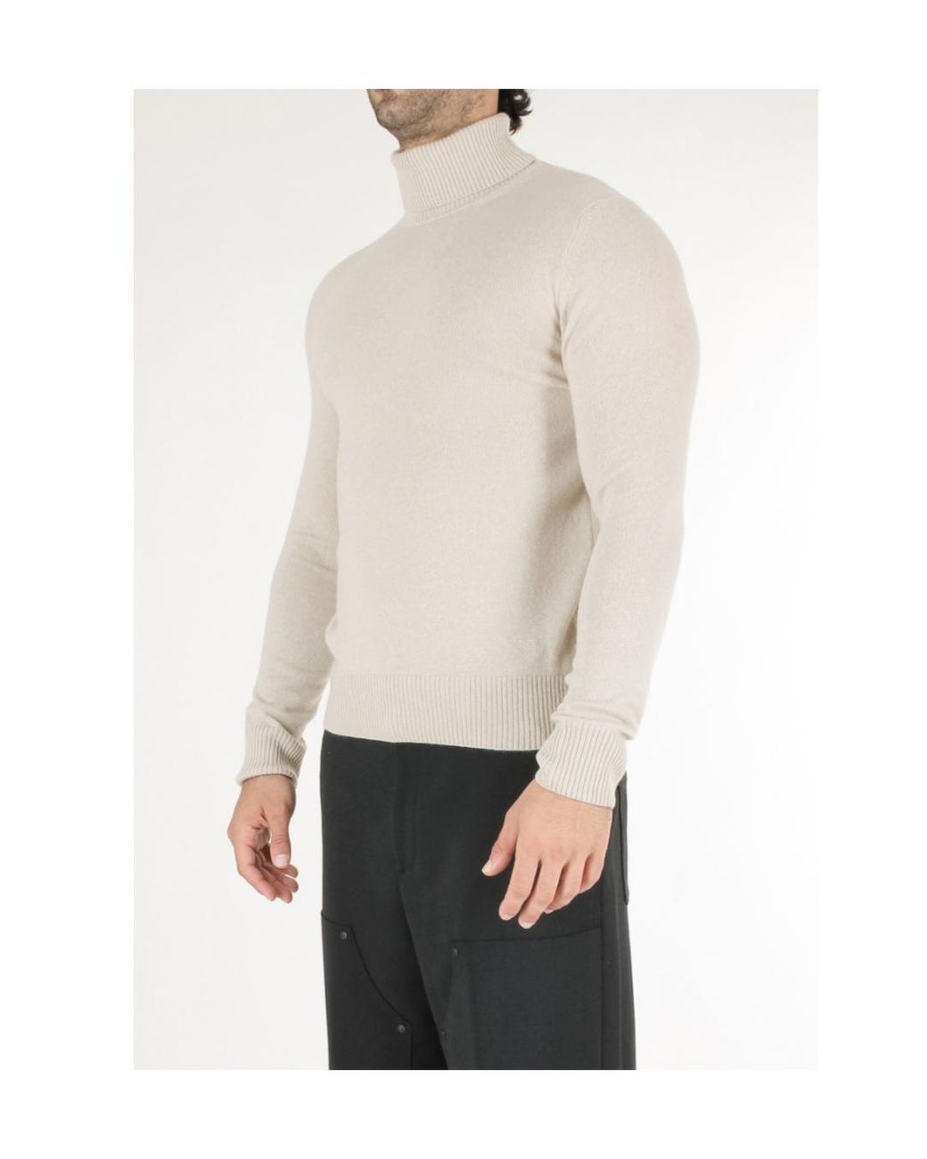 Emporio Armani White Long-Sleeved Sweater for men