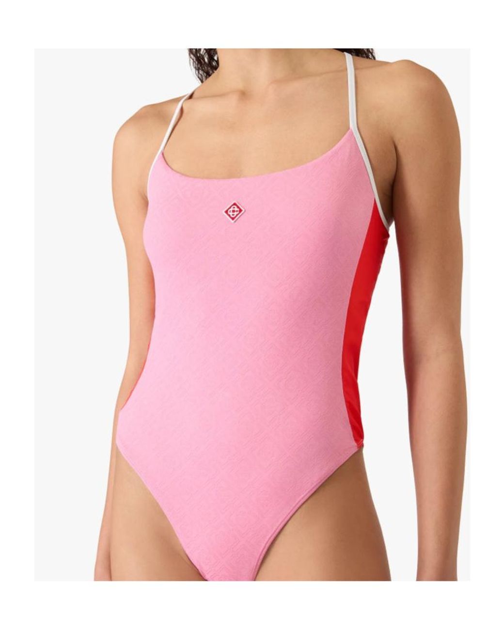 Casablanca Pink Monogram Swimsuit