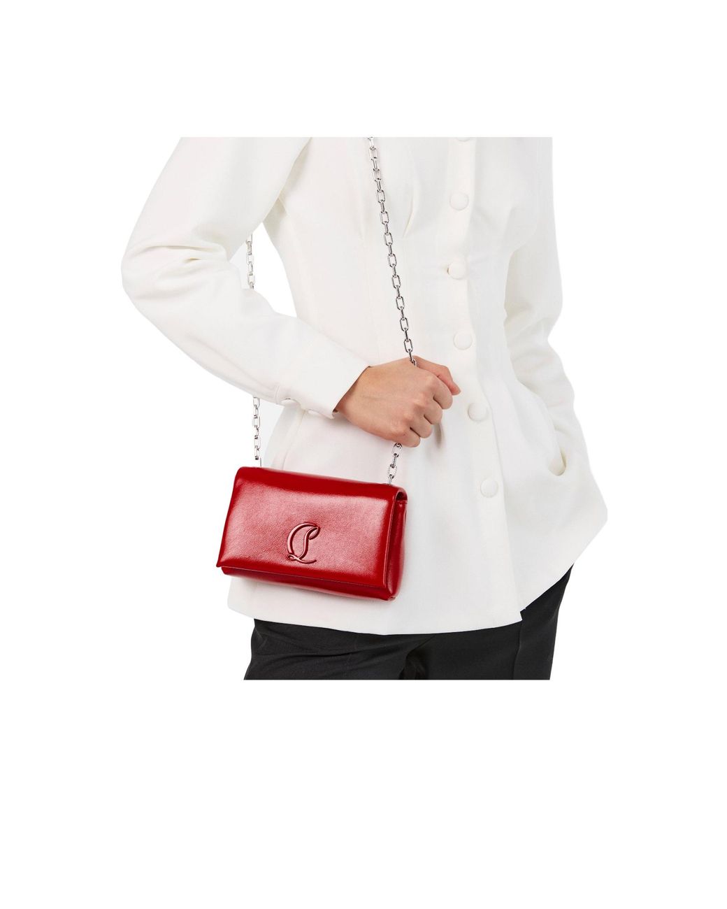 Christian Louboutin Red Stylish And Versatile Shoulder Bag