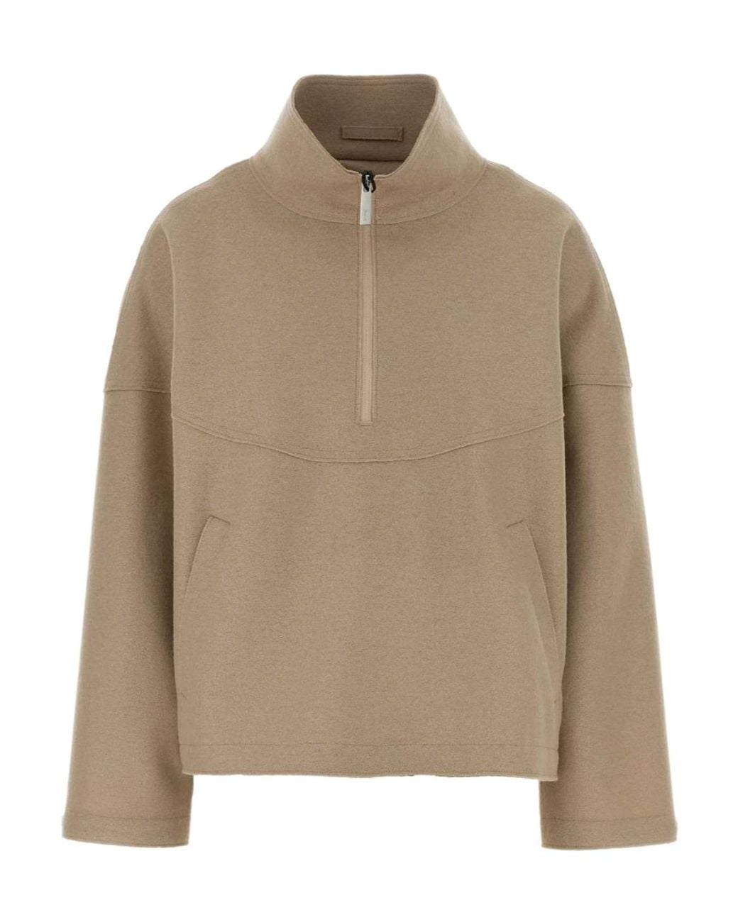 Herno Natural Laminar Half-Zip Sweatshirt