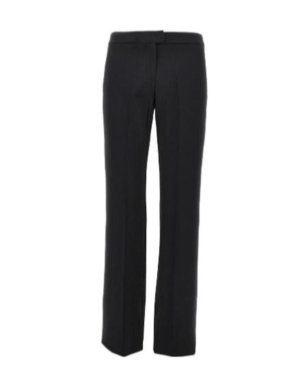 ANDAMANE Black Straight-Leg Casual Trousers