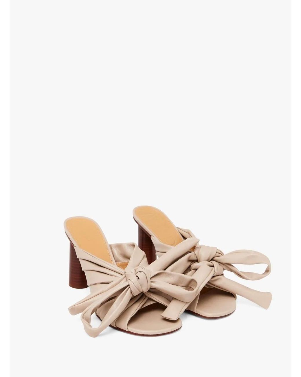 J.W. Anderson Pink Jw Anderson Bow Detailed Open-Toe Mules