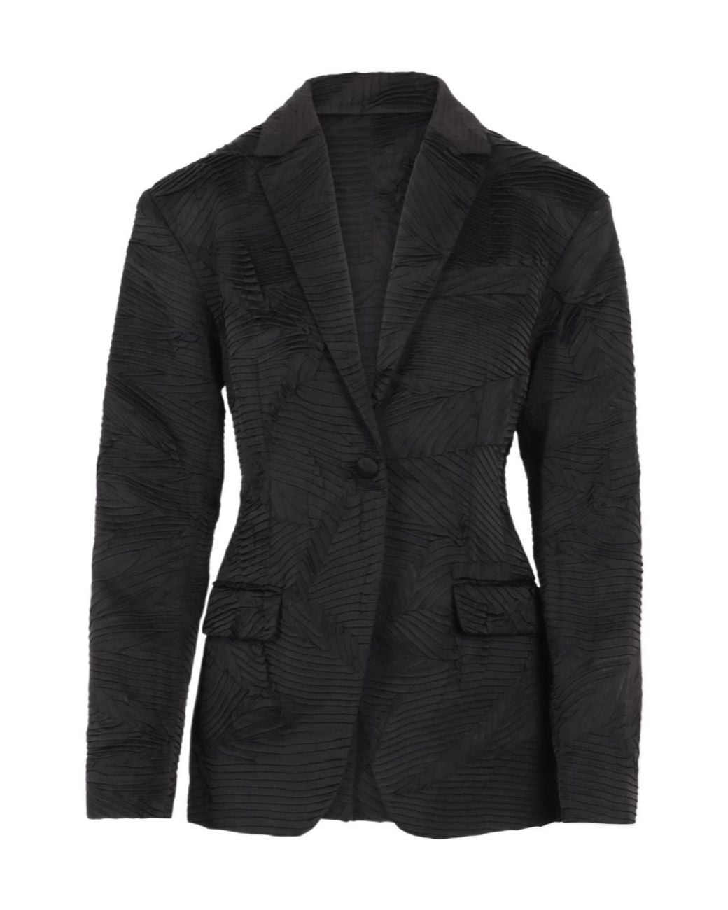 Ulla Johnson Black Dhemi Satin Blazer Jacket
