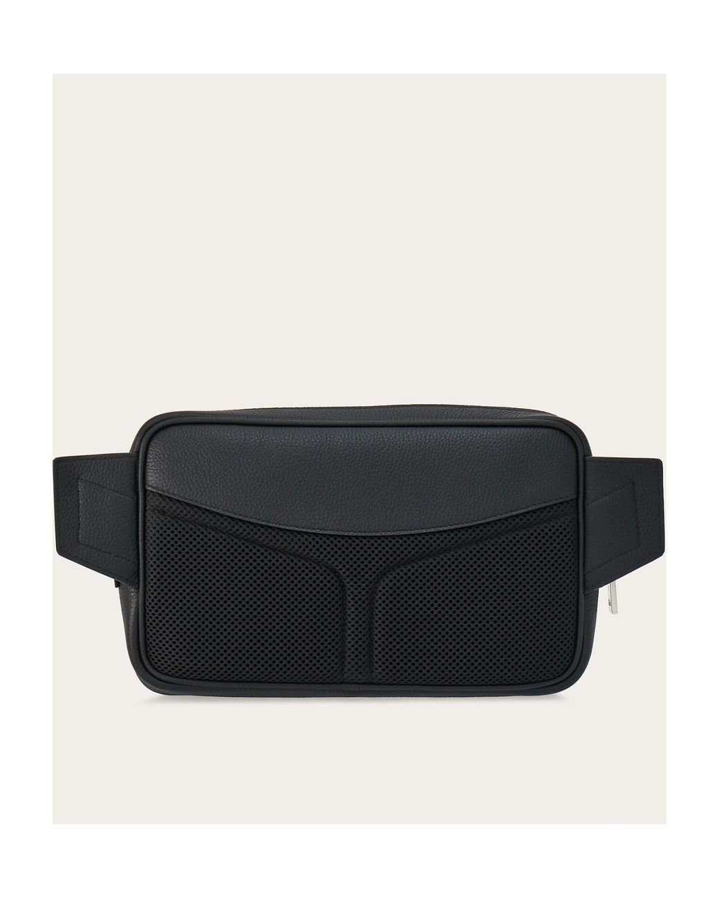 Ferragamo Black Ferragamo Gancini Embossed Belt Bag for men