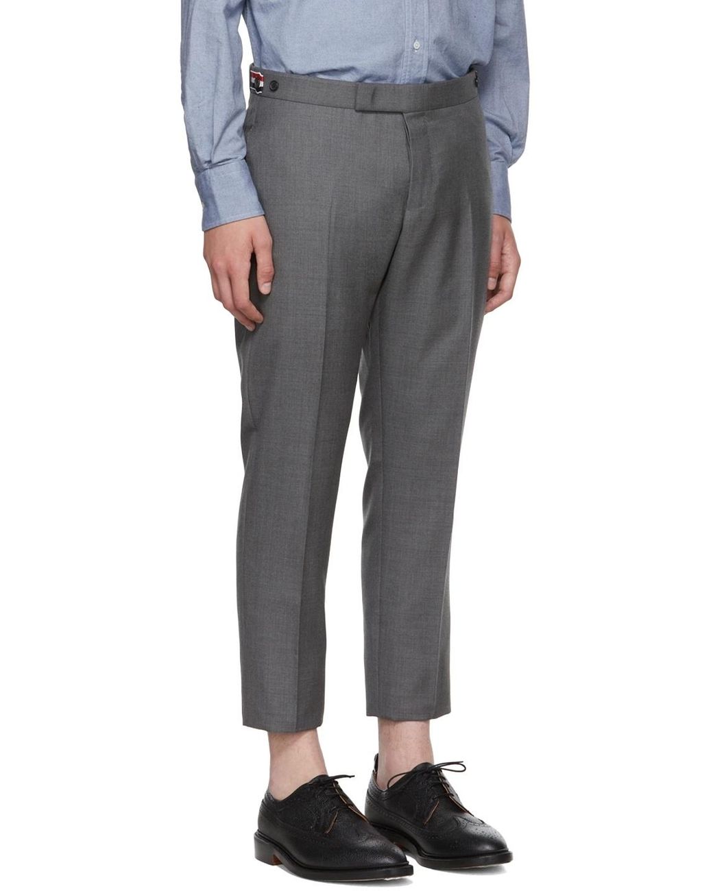 Thom Browne Gray Tailored Pants for men