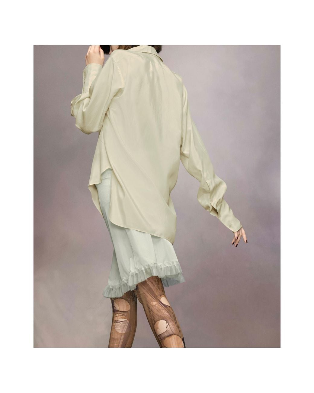 Maison Margiela White Buttoned Long-Sleeved Shirt