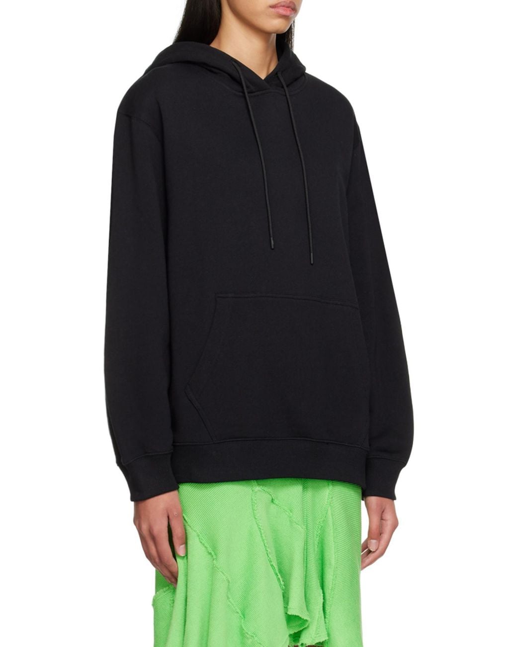 MSGM Black Logo-Trimmed Hoodie