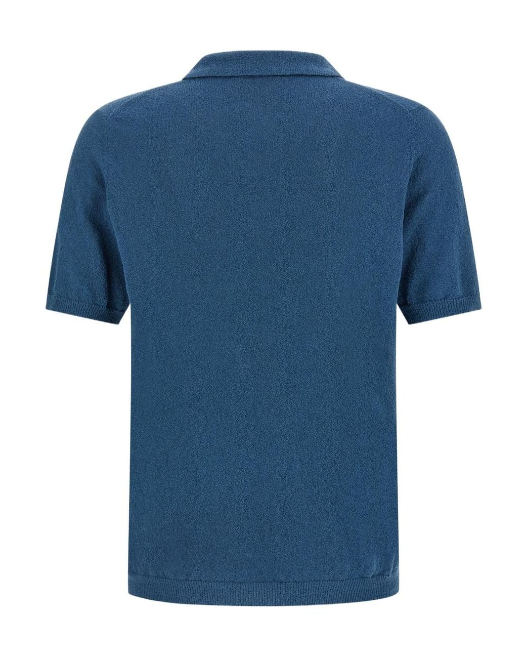 Roberto Collina Blue Short-Sleeved Polo Shirt for men
