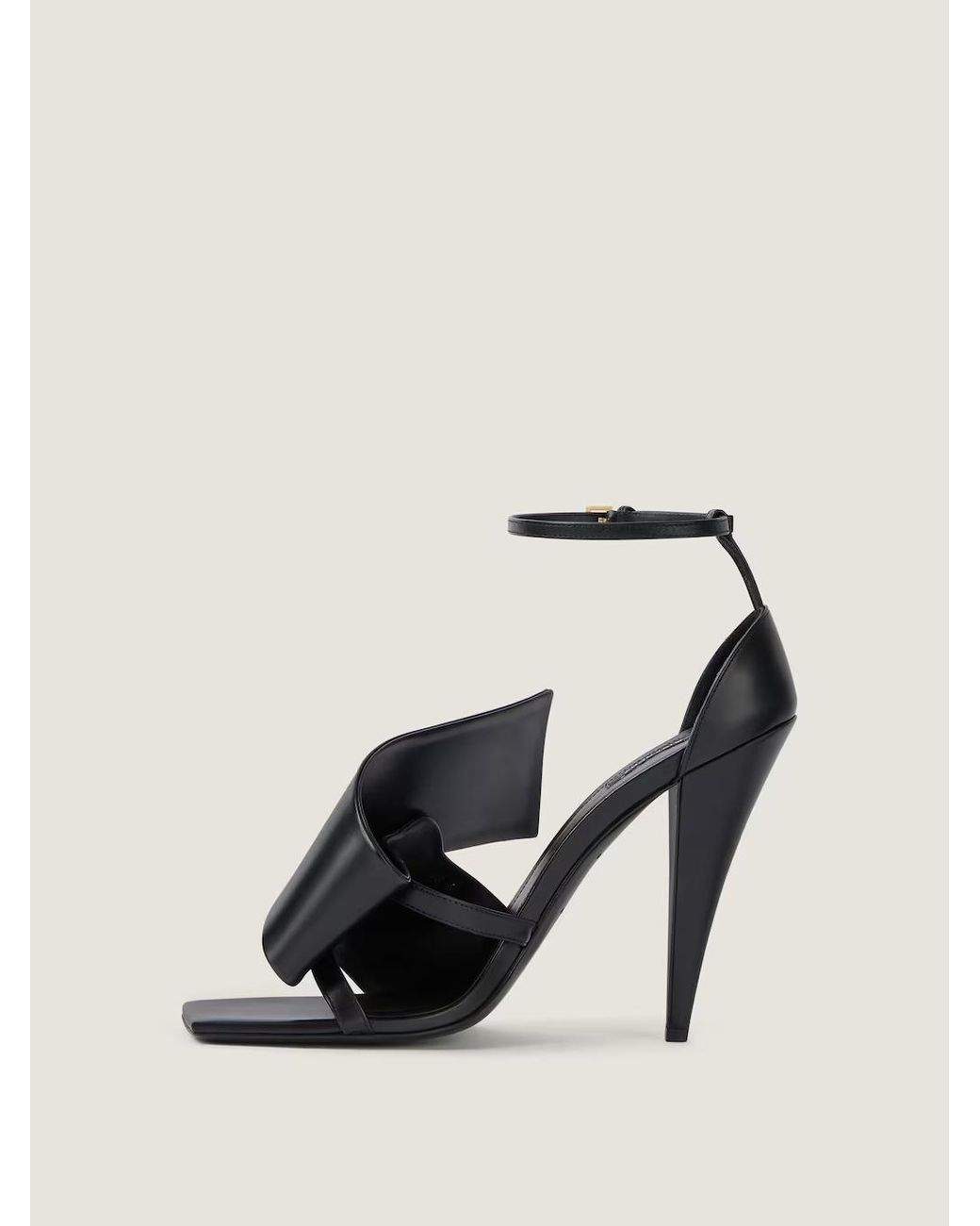 Givenchy Black Sliced Square Heeled Sandals