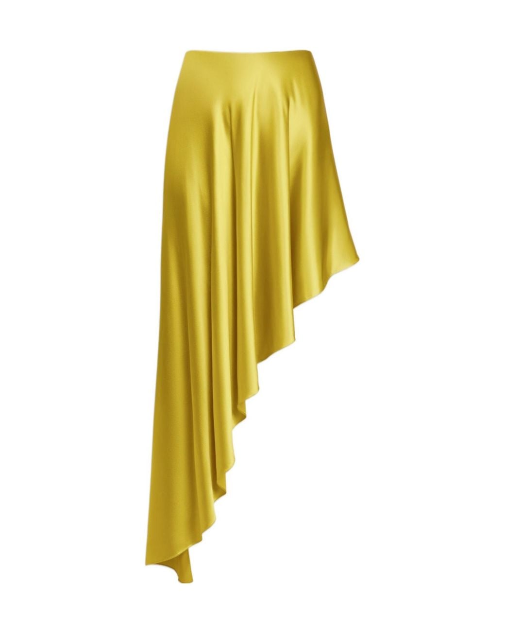 Alaïa Yellow Alaïa Pointed Satin Skirt